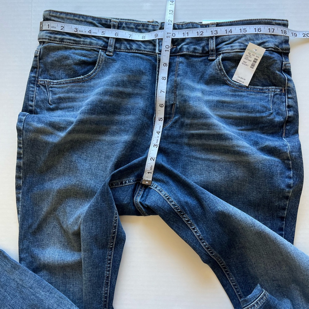 m jeans by maurices Flare High Rise Double Button Denim Jeans 18W - Picture 8 of 15